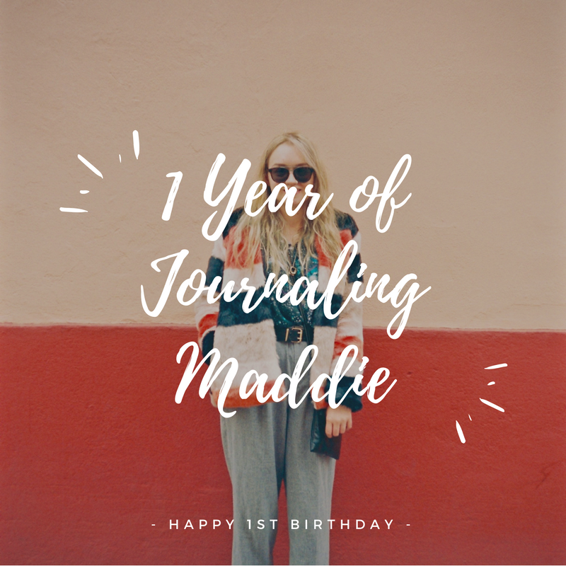 1 Year of Journaling Maddie